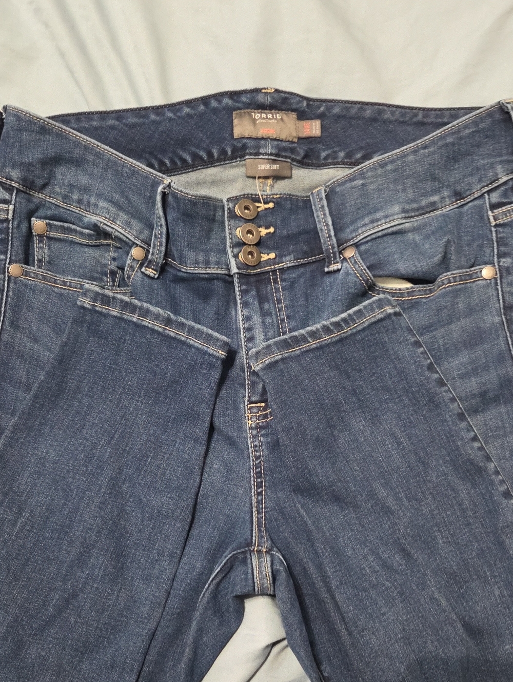 torrid Dark Blue High-Rise Button-Fly Jeans